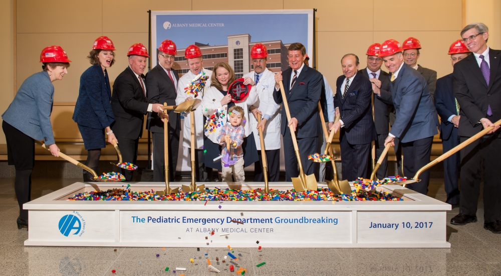 Assemblymember McDonald at the ground breaking for Albany Medical Center's Pediatric Emergency Department. Assemblymember McDonald assisted in directing funding to support this initiative along w