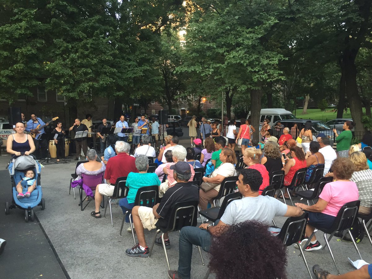 John Benitez and His Latin Jazz Band filled the Amalgamated Train park with Van Cortlandt residents who, despite the heat, came out to watch a lively set that lasted over two hours.