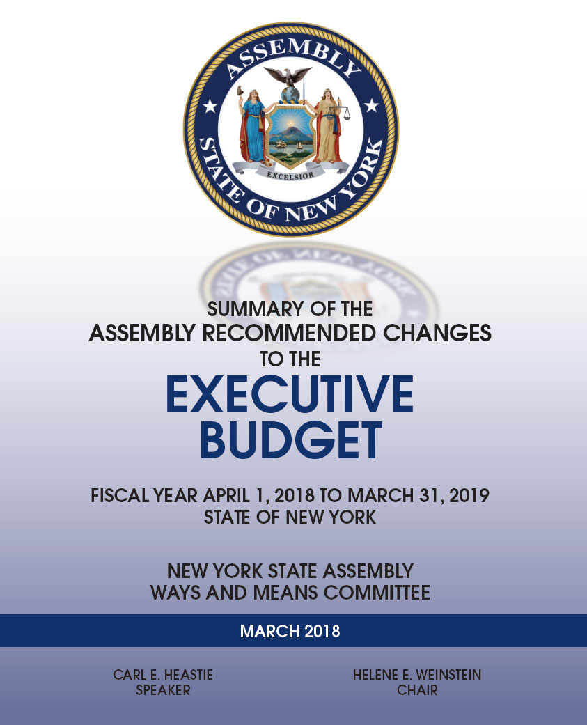 Summary of the Assembly Recommended Changes to the Executive Budget