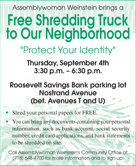 Free Shredding Truck to Our Neighborhood