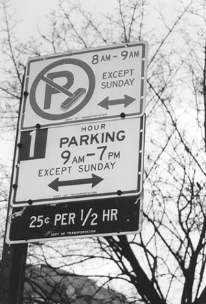 parking signs