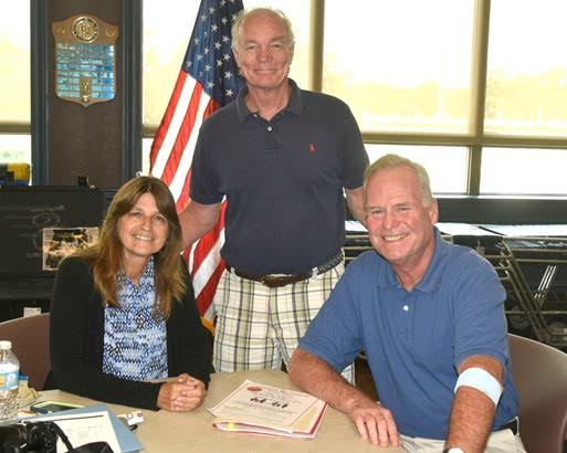 Pictured with Assemblyman Fitzpatrick (right) is Rosalie Hanson from the Assembly Minority Long Island Regional office (left) and Assistant Chief Bob Wind of the Hauppauge Fire Department (center) who
