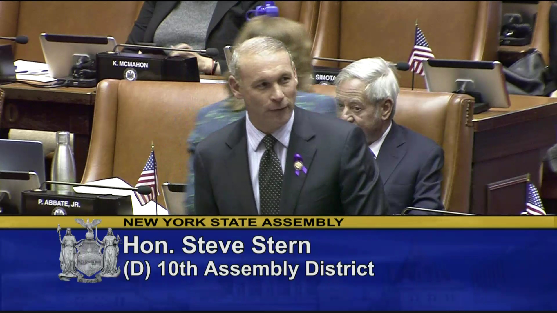 Stern Introduces Special Olympian from Huntington