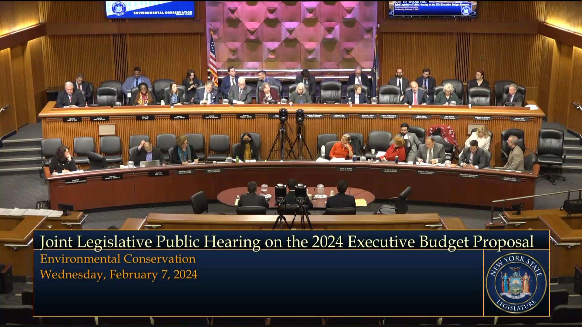 NYS Energy Officials Testify During Budget Hearing on Agriculture, Environmental Conservation and Energy