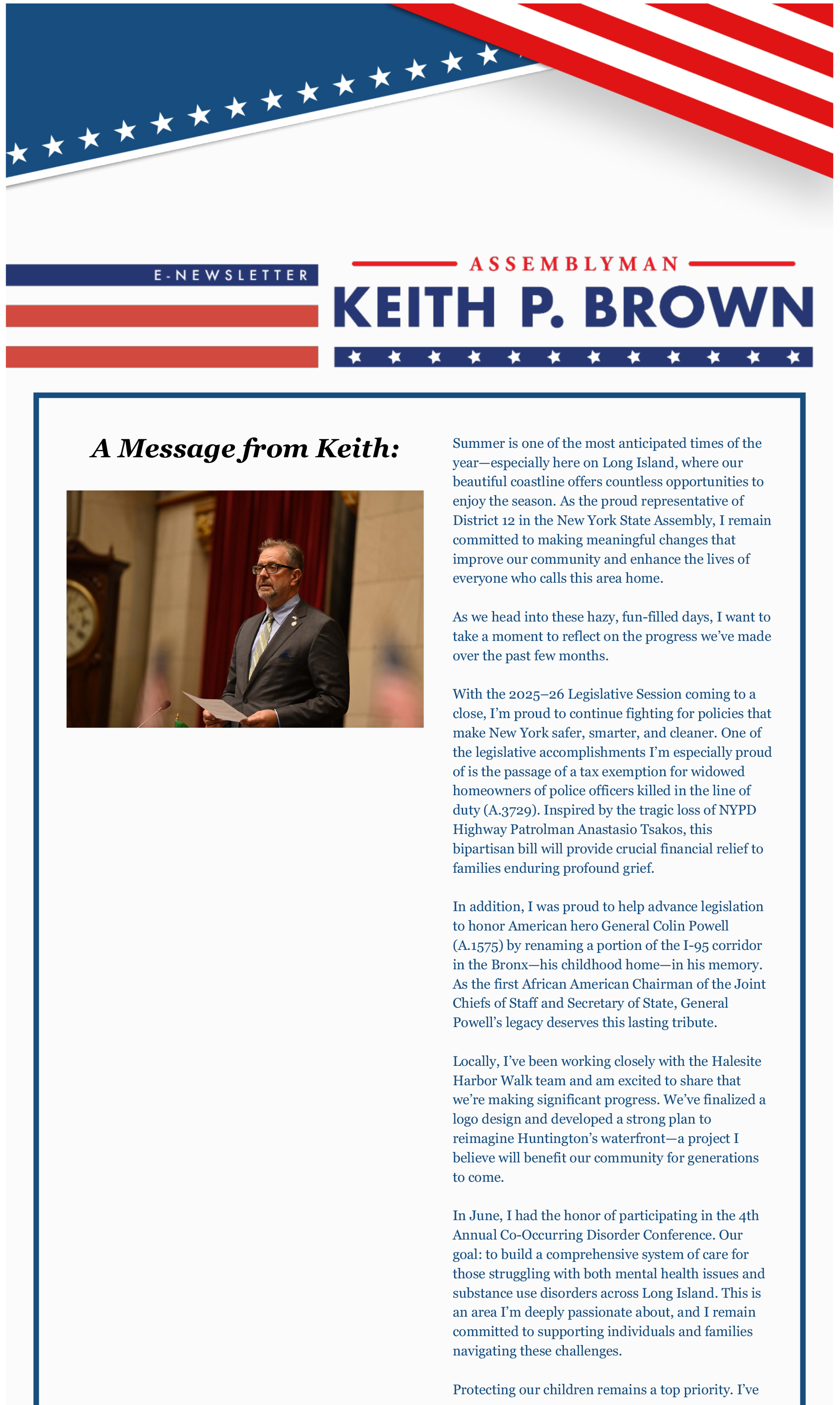 Assemblyman Keith Brown’s Start of the Year 2025 Newsletter
