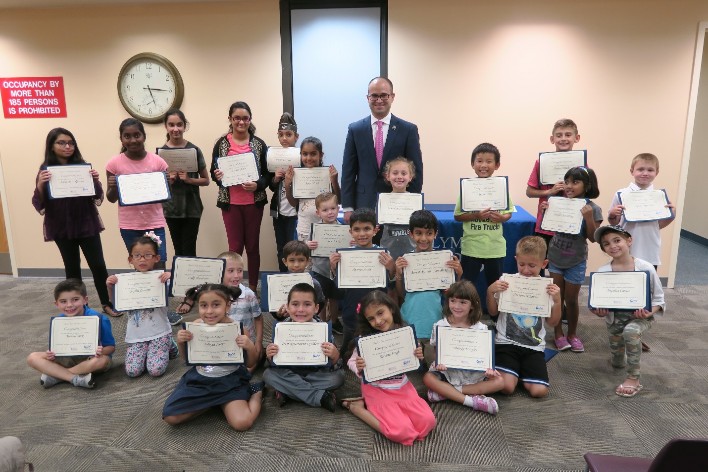 Assemblyman Ed Ra (R-Franklin Square) hosted a celebration for the local students who completed the New York State Assembly 2018 Summer Reading Challenge at the Hillside Public Library on Tuesday, Oc