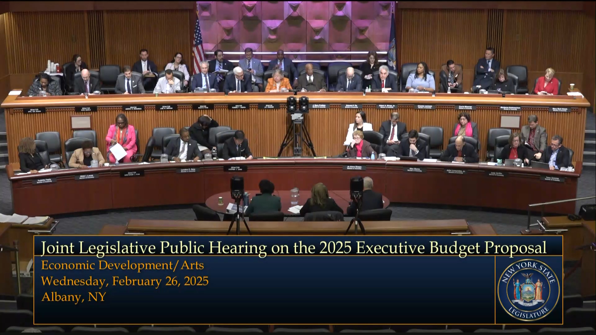 Economic Development Commissioner Testifies During Joint Budget Hearing on Economic Development/Arts