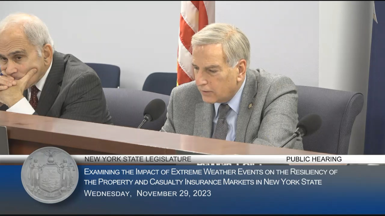 Weprin Co-Chairs Hearing Examining the Impact of Extreme Weather Events on Property and Casualty Insurance in NY