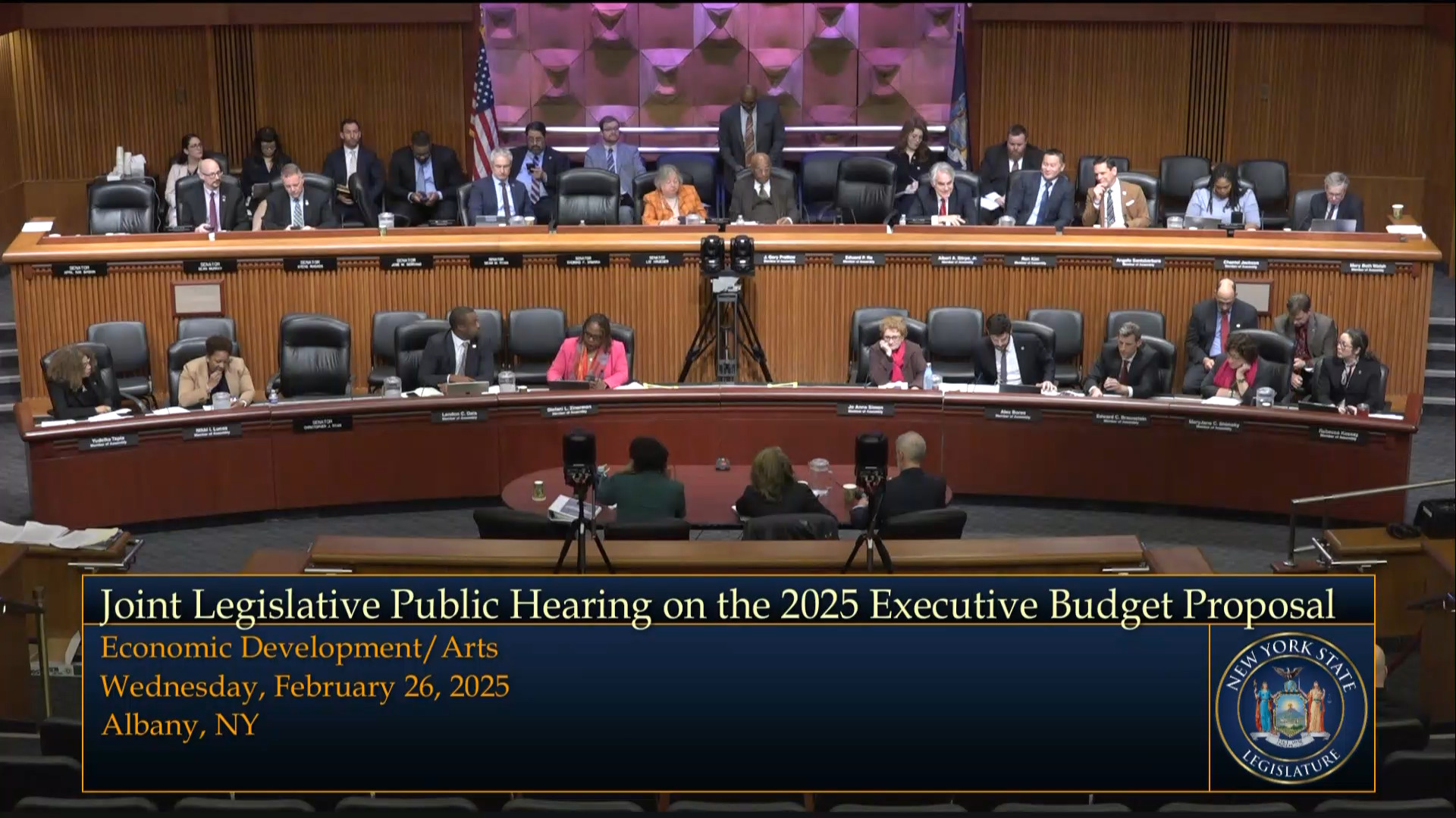 Commissioners Testify During a Joint Budget Hearing on Economic Development