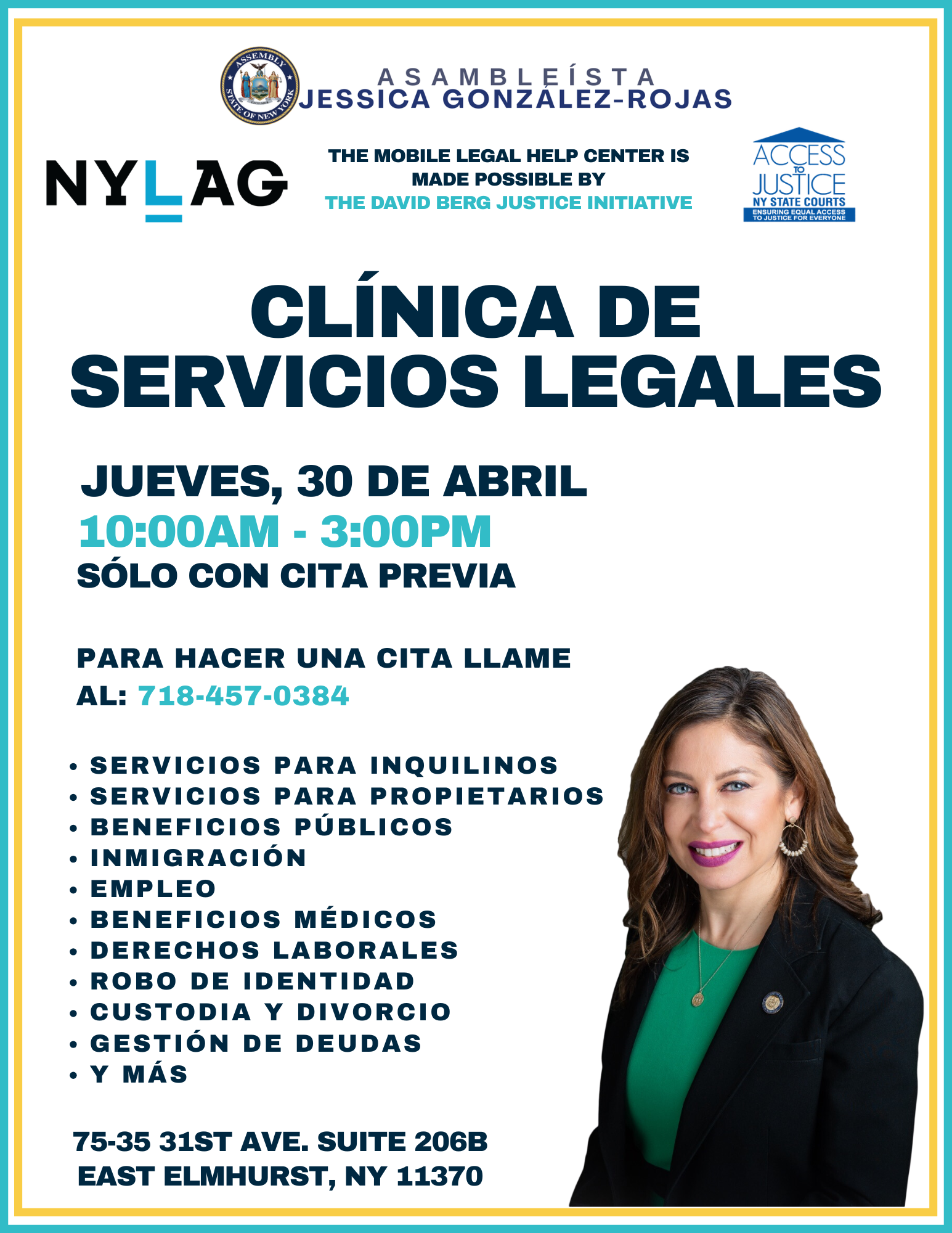 Cl&iacute;nica de Servicios Legales &ndash; 30 de Abril, 2026