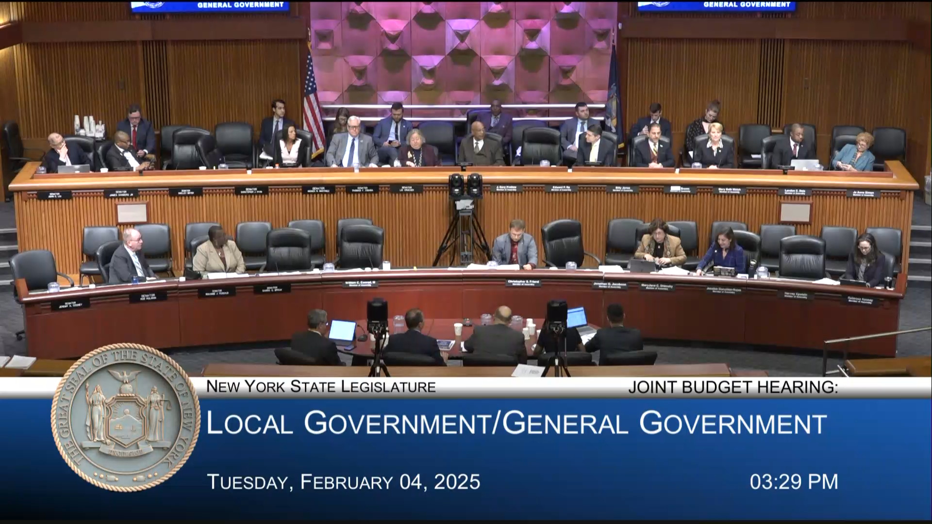 NYC Officials Testify During a Joint Budget Hearing on Local/General Government