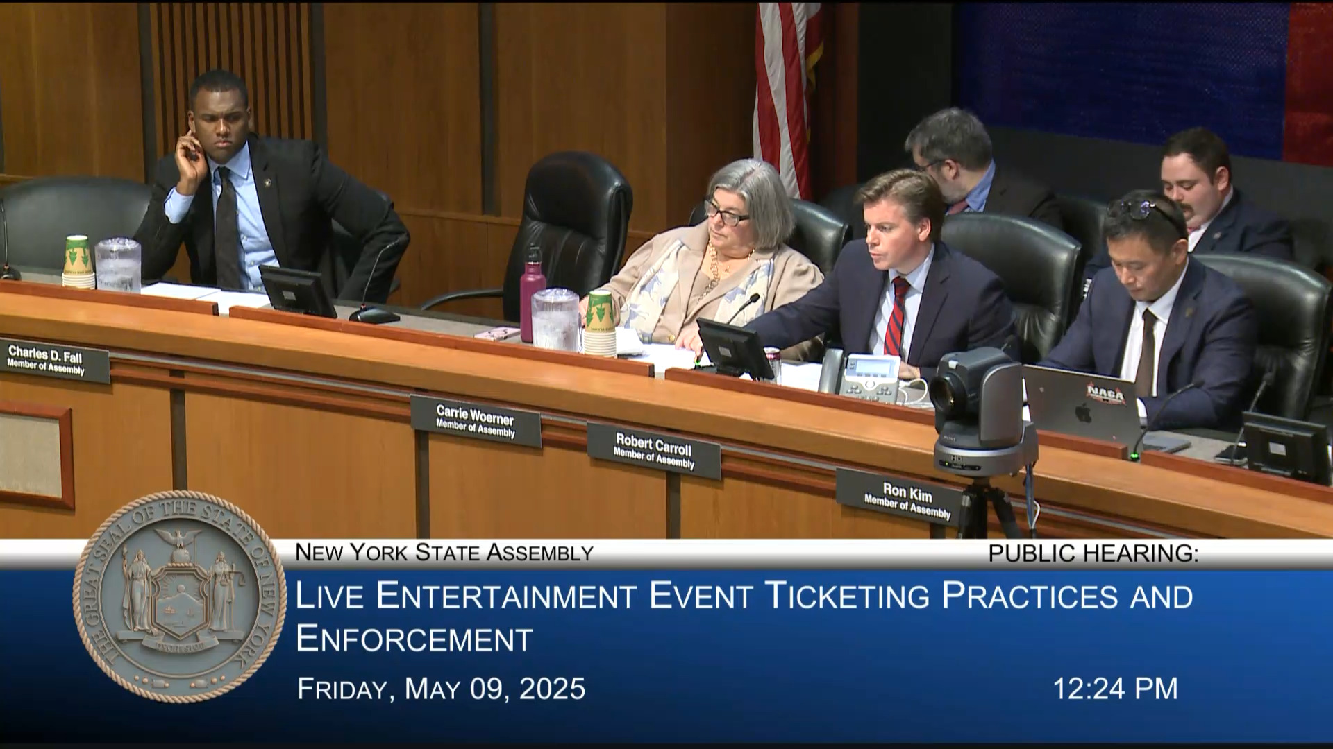 Carroll Questions Entertainment Ticket Seller Representatives at Public Hearing