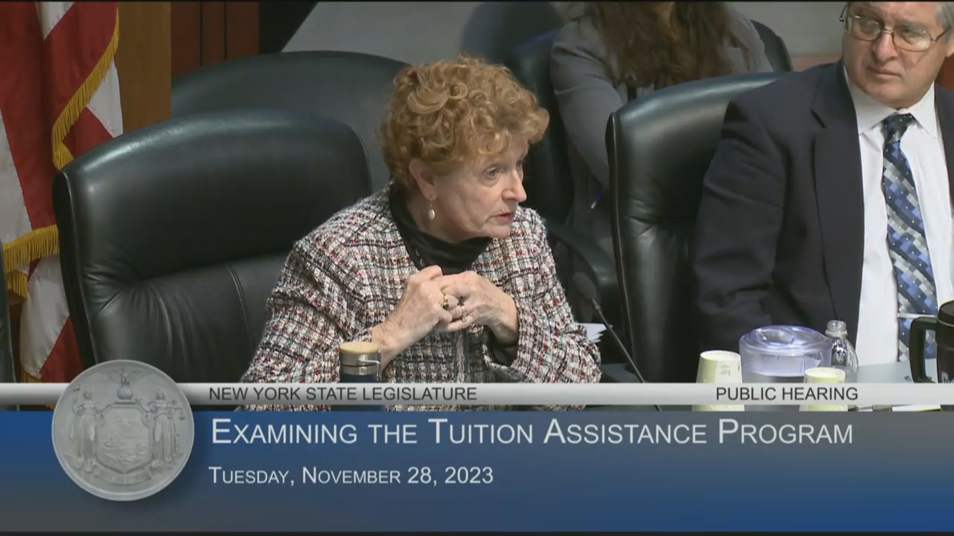 Simon Questions UUP President During Hearing on New York State Tuition Assistance Program