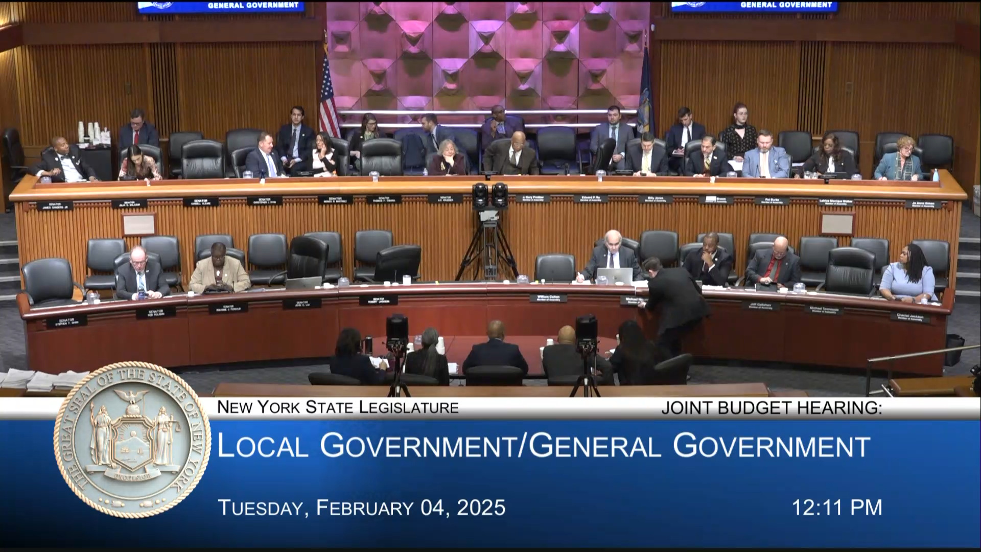 Mayor of NY Testifies During a Joint Budget Hearing on Local/General Government