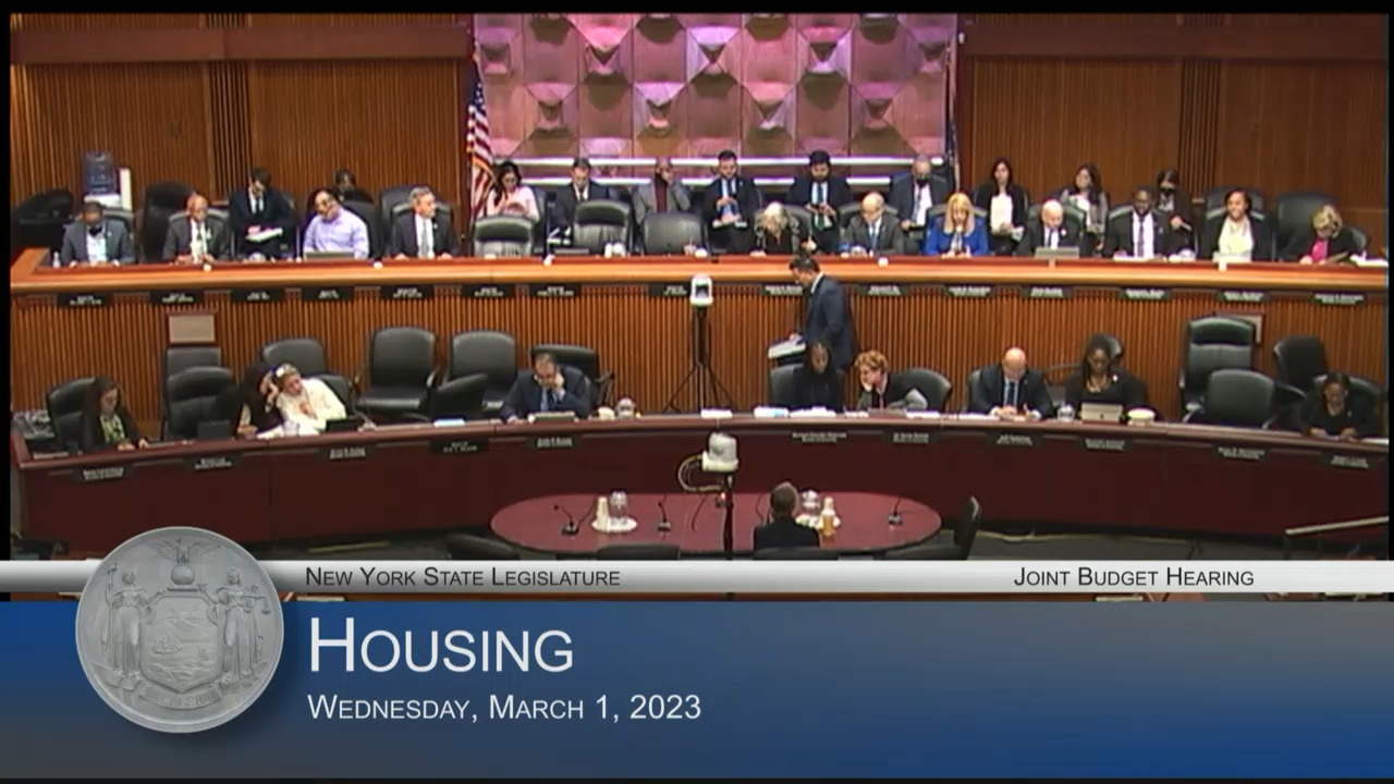 Homes & Community Renewal Commissioner Testifies During Budget Hearing on Housing