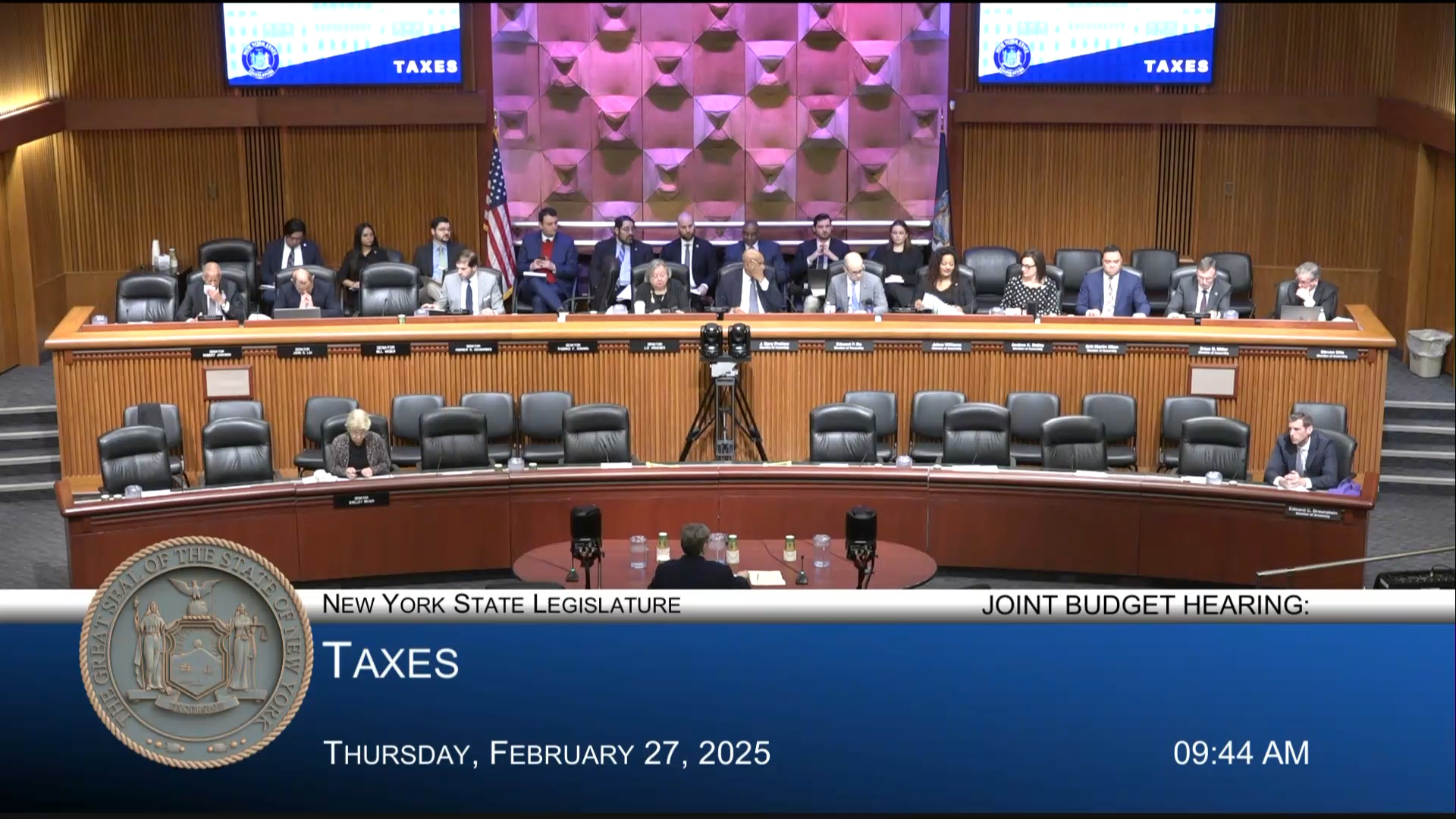 Acting NYS Tax Commissioner Testifies During Joint Budget Hearing on Taxes