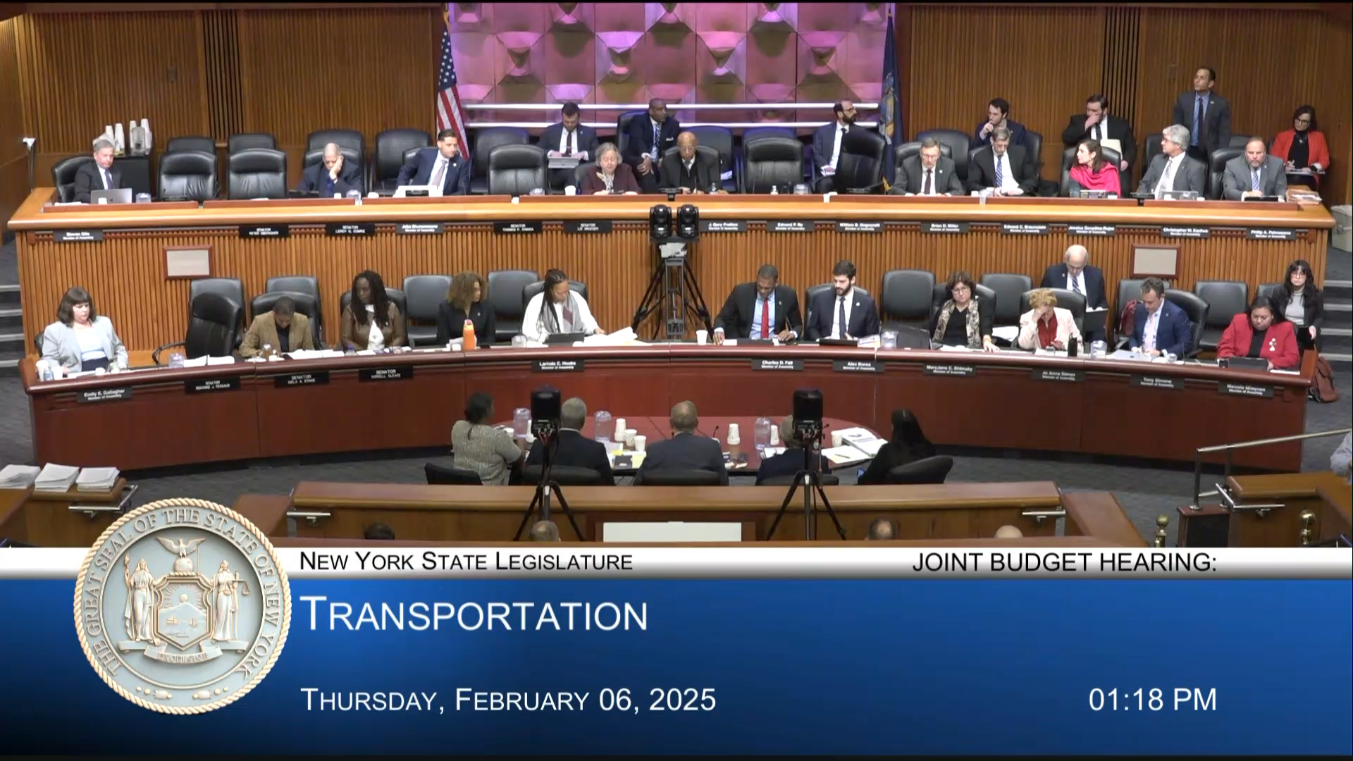 MTA Chairman Testifies During Joint Budget Hearing on Transportation