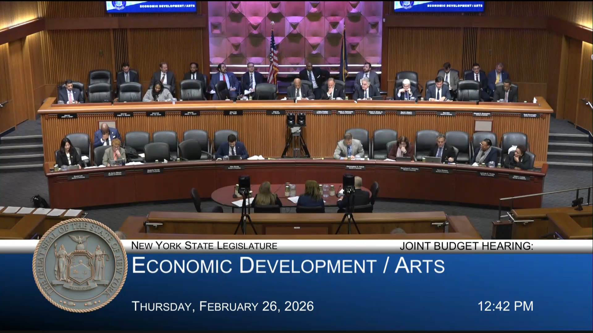 NYS DFS Acting Superintendent Testifies During Budget Hearing on Economic Development/Arts