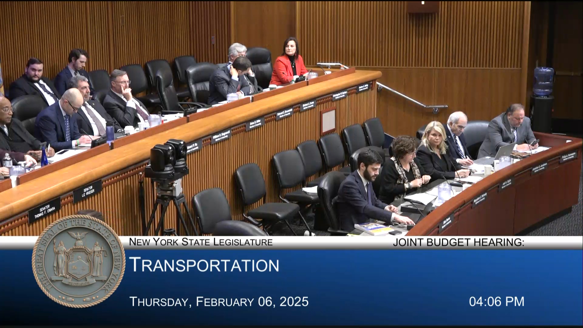 DMV and Thruway Representatives Testify During Joint Budget Hearing on Transportation