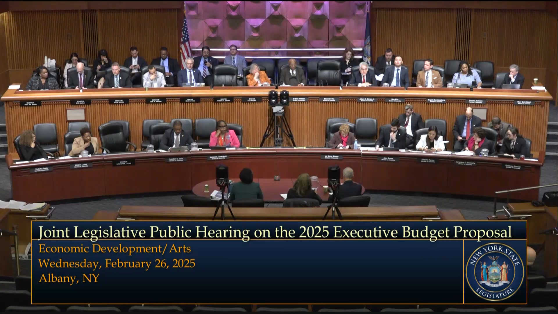 Commissioners Testify During a Joint Budget Hearing on Economic Development