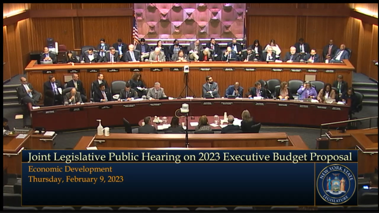 Commissioners Testify During a Budget Hearing on Economic Development and the Arts