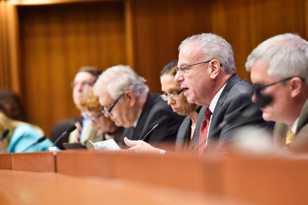 Assemblyman Dinowitz speaking as Chair of the Committee on Corporations Authorities and Commissions during today's hearing on the Public Service Commission's Clean Energy Standard.