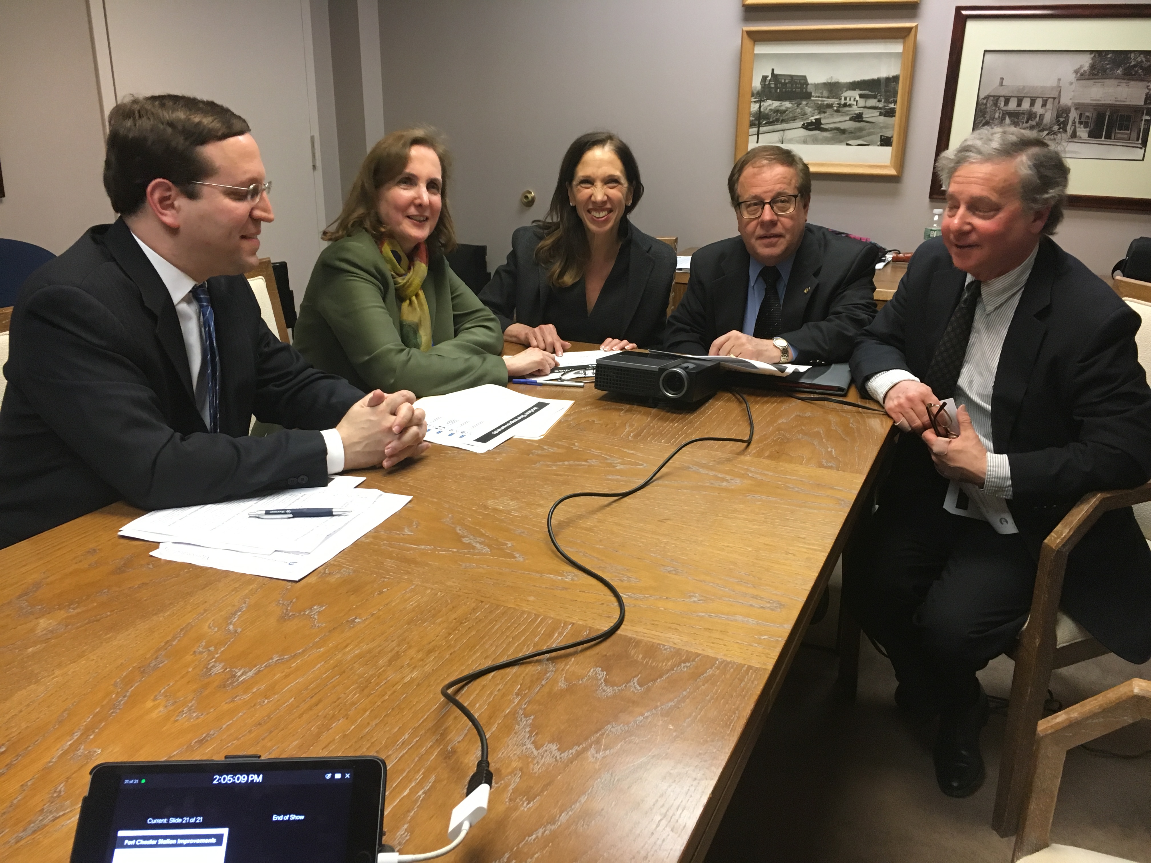 As Chair of the Committee on Corporations, Authorities, and Commissions, Assemblymember Amy Paulin convened a meeting with Catherine Rinaldi, the new president of Metro-North Railroad, and the Westche