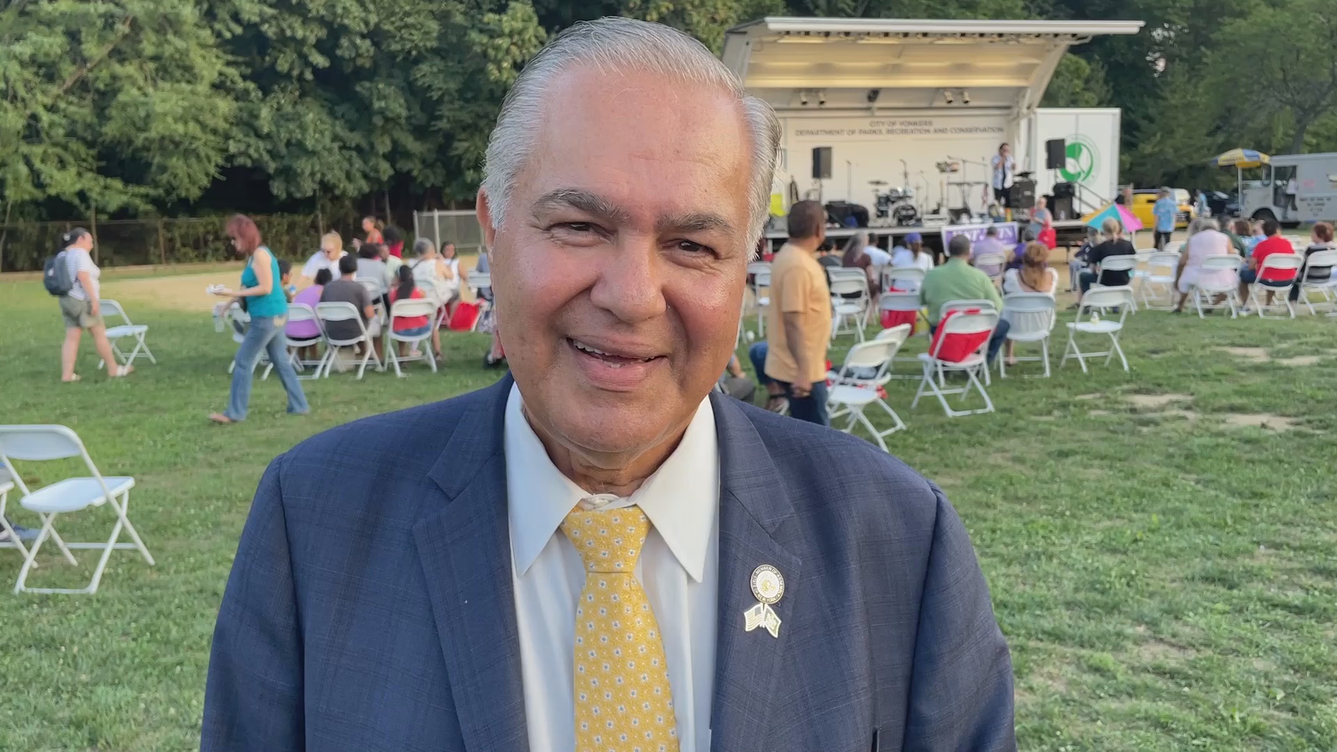 Sayegh Speaks During Local National Night Out Event
