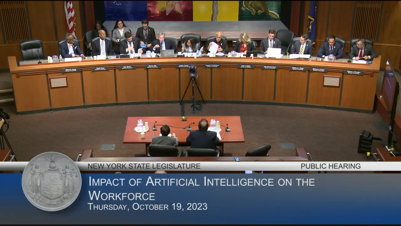 Public Employees Federation Representatives Testify During a Hearing on the Impact of AI on the Workforce