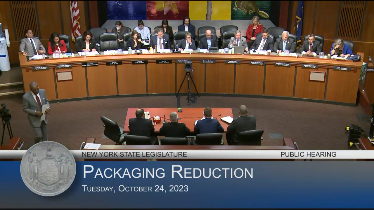 NY Business Council V.P. Testifies at a Joint Legislative Hearing Examining Packaging Reduction in New York
