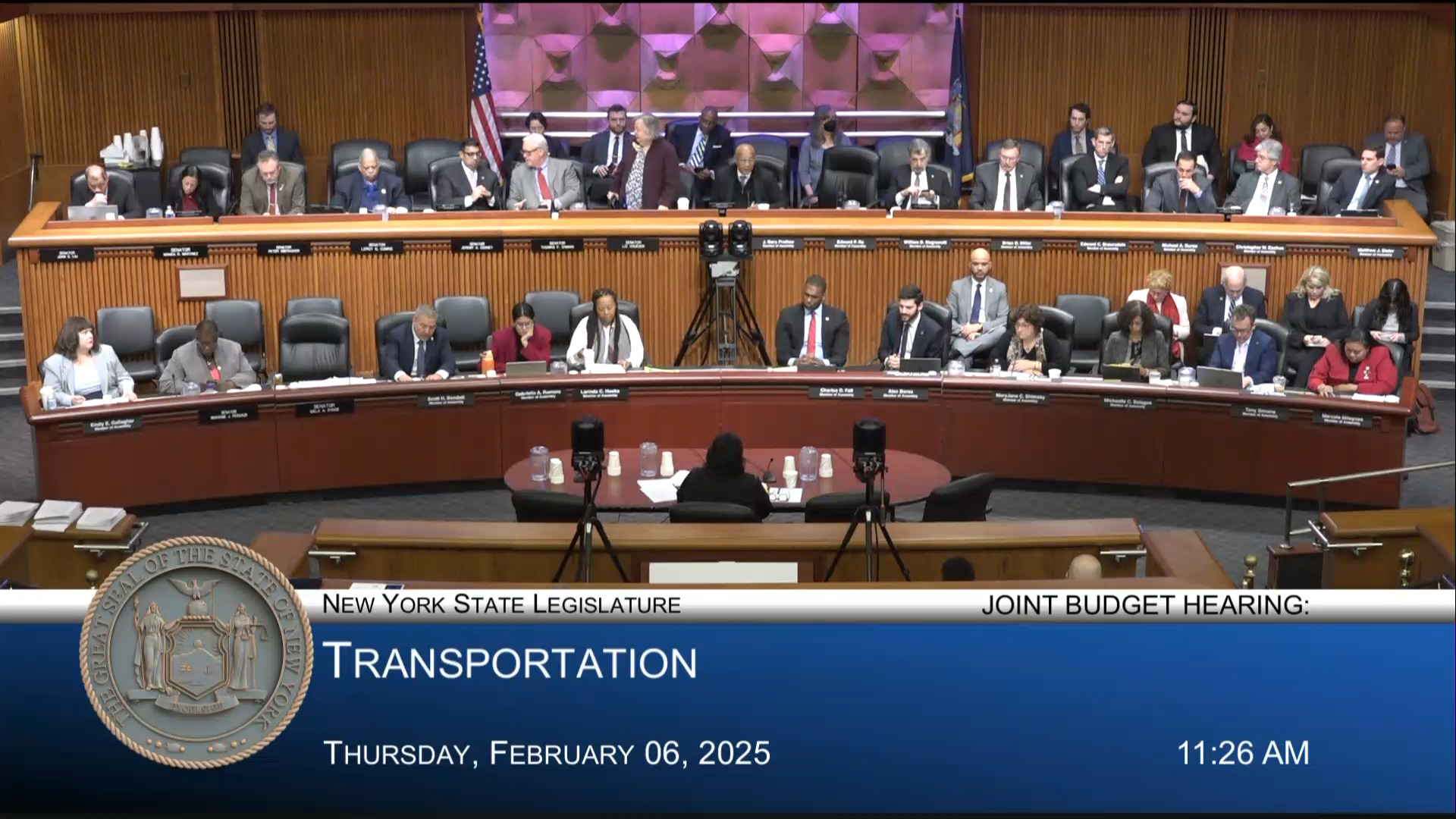 Transportation Commissioner Testifies During Joint Budget Hearing on Transportation