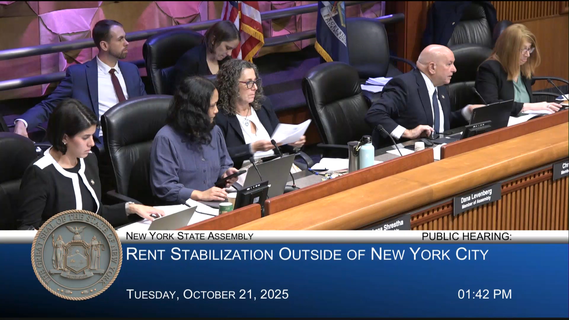 Supporters of the Rent Emergency Stabilization for Tenants Act (REST) Testify During Public Hearing on Rent Stabilization Outside NYC