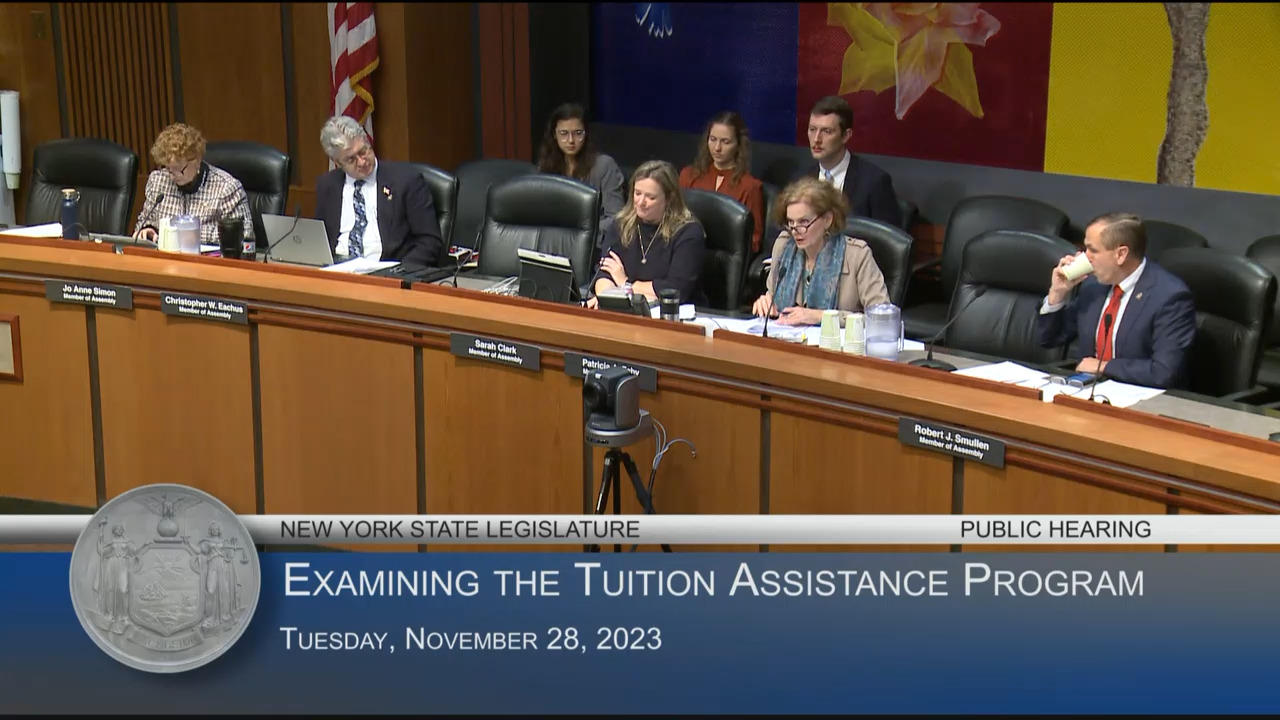 Association of Private Colleges President Testifies at a Hearing on the New York State Tuition Assistance Program