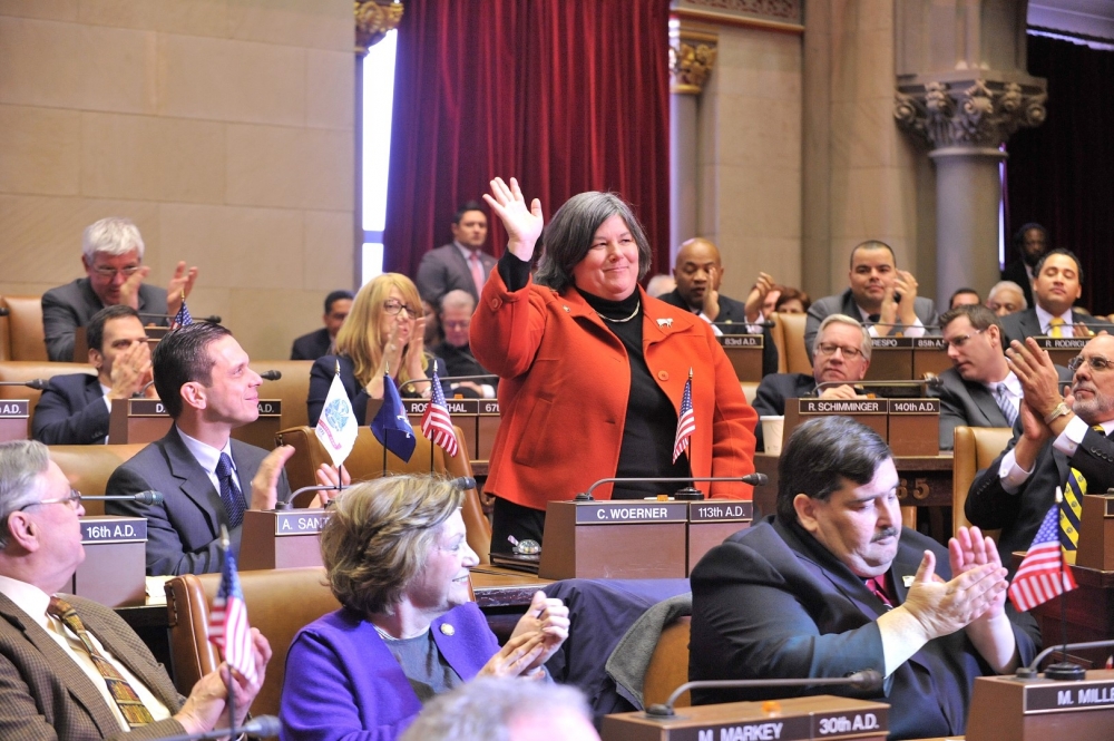 Assemblywoman Carrie Woerner's first day of the 2015 Legislative Session