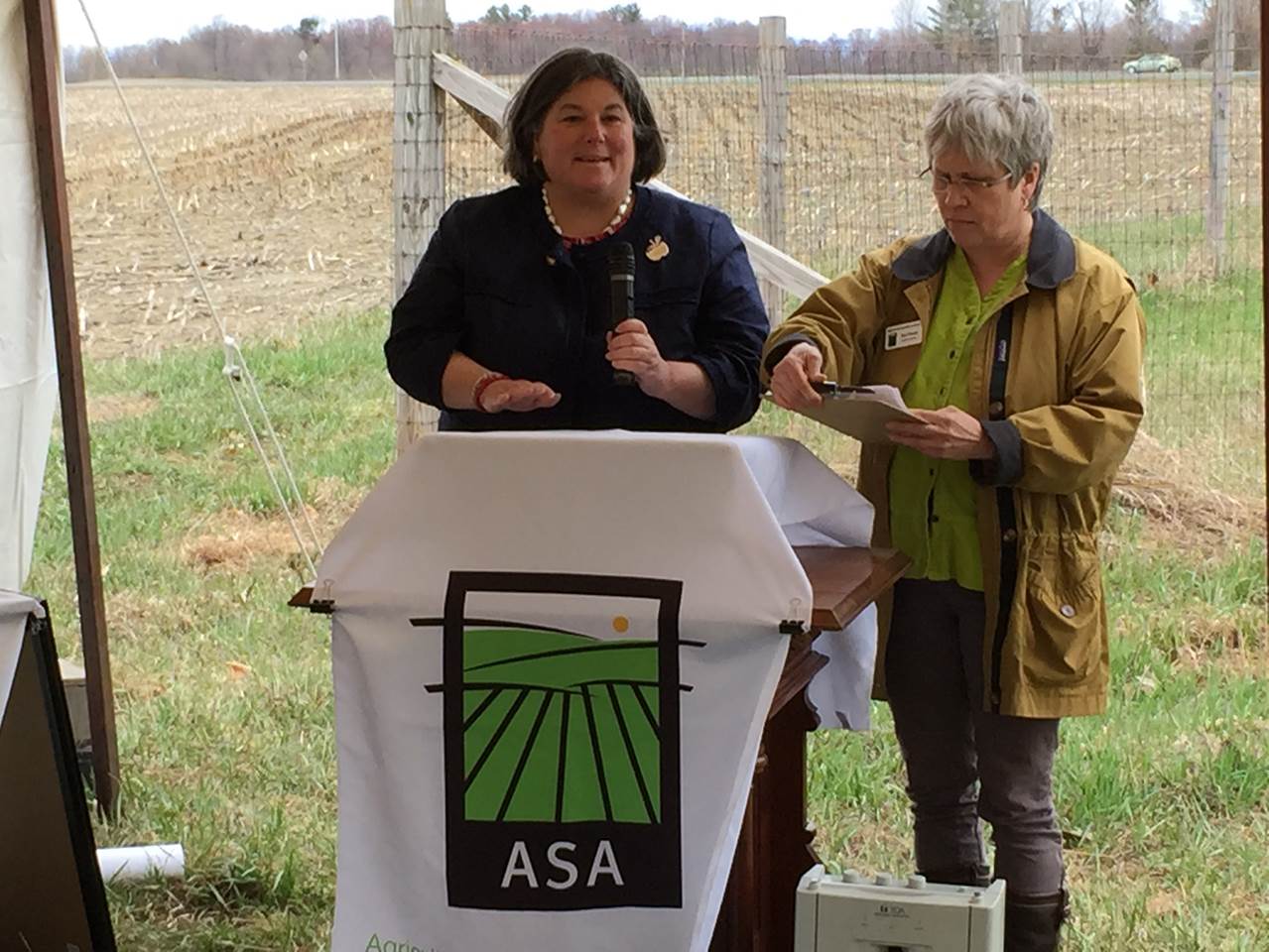 In April 2015, Assemblywoman Woerner joined Agriculture Stewardship Association (ASA) director, Teri Ptacek in celebrating the organization’s 25th anniversary. ASA has worked to conserve over 100 farm