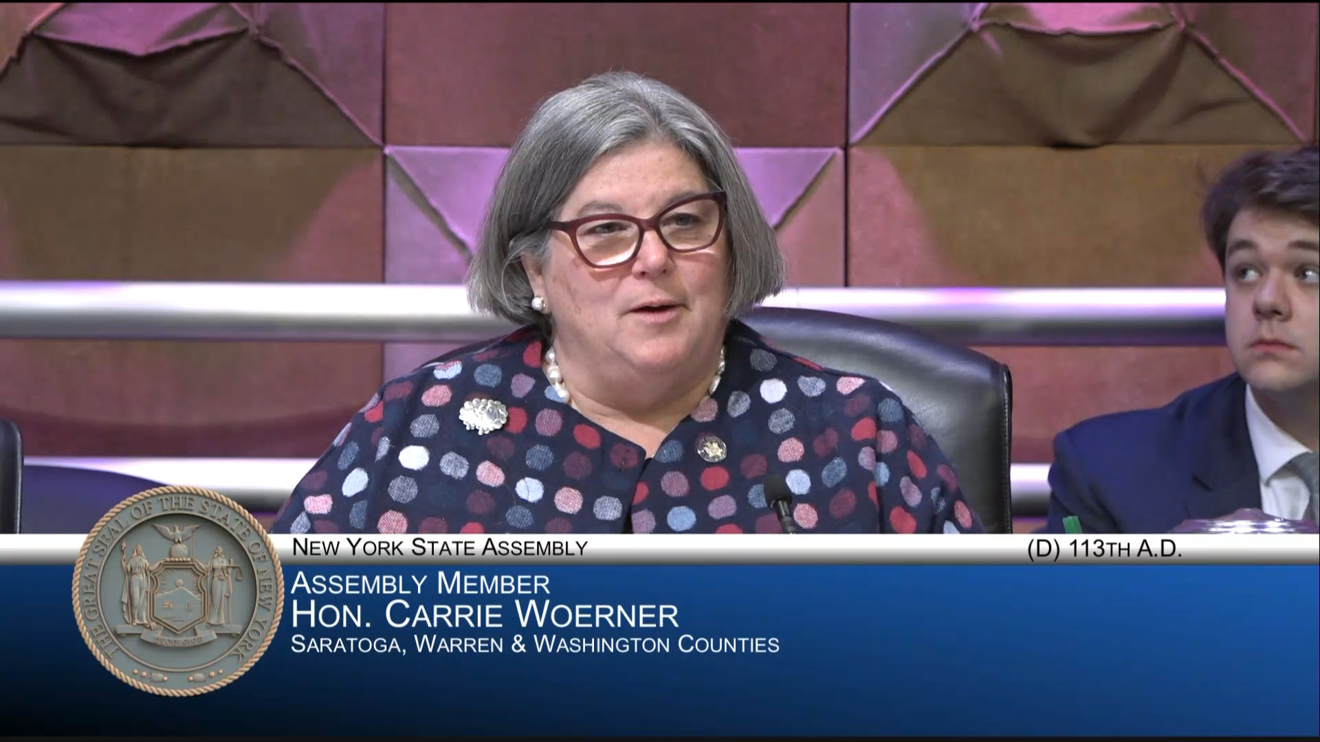 Woerner Speaks with Empire Sheep Producers Association Member During Albany Public Hearing
