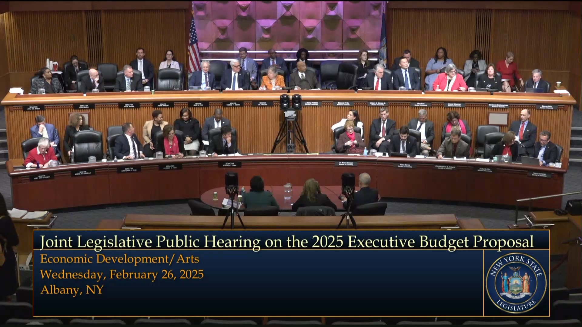 Economic Development Commissioner Testifies During Joint Budget Hearing on Economic Development/Arts