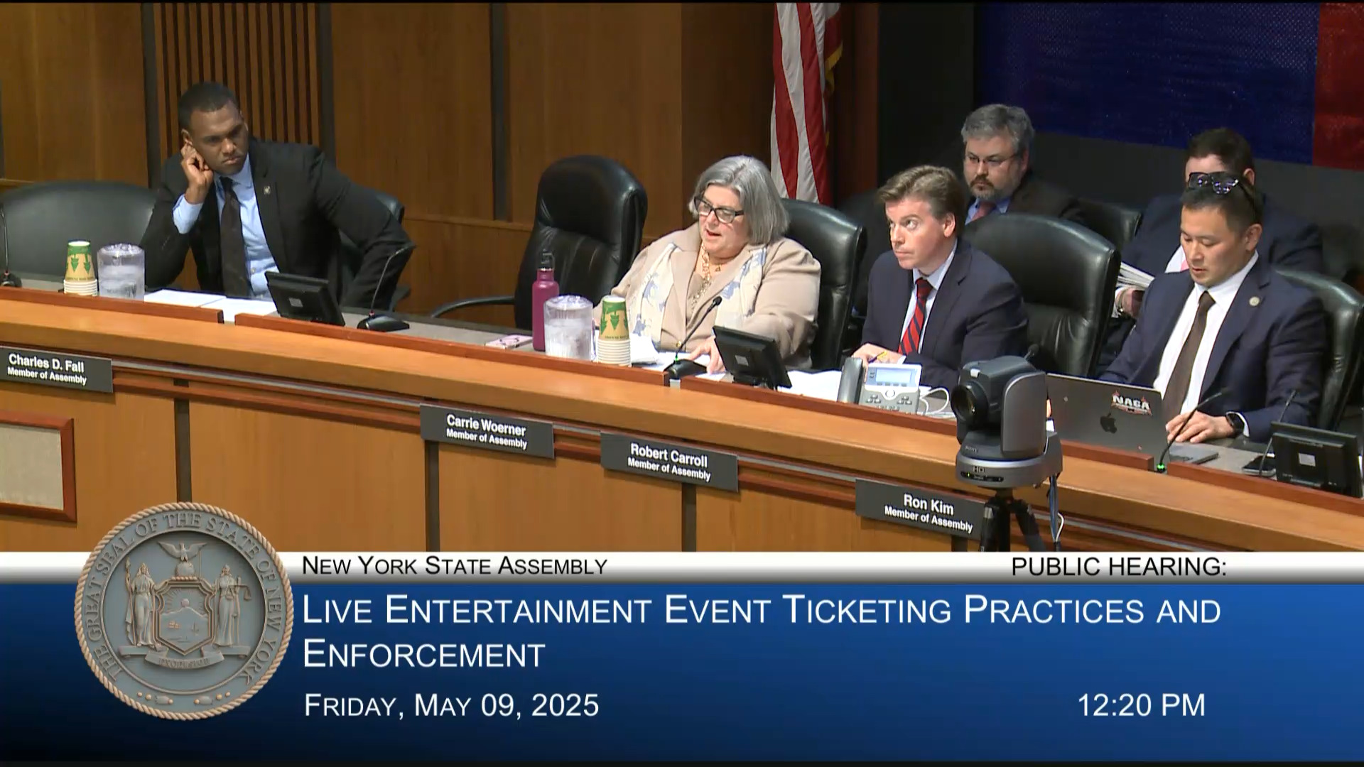 Woerner Questions Entertainment Ticket Seller Representatives at Public Hearing