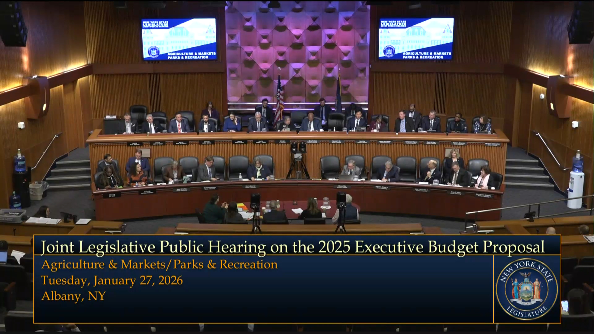 Parks & Recreation Commissioner Testifies During Joint Budget Hearing on Agriculture and Tourism