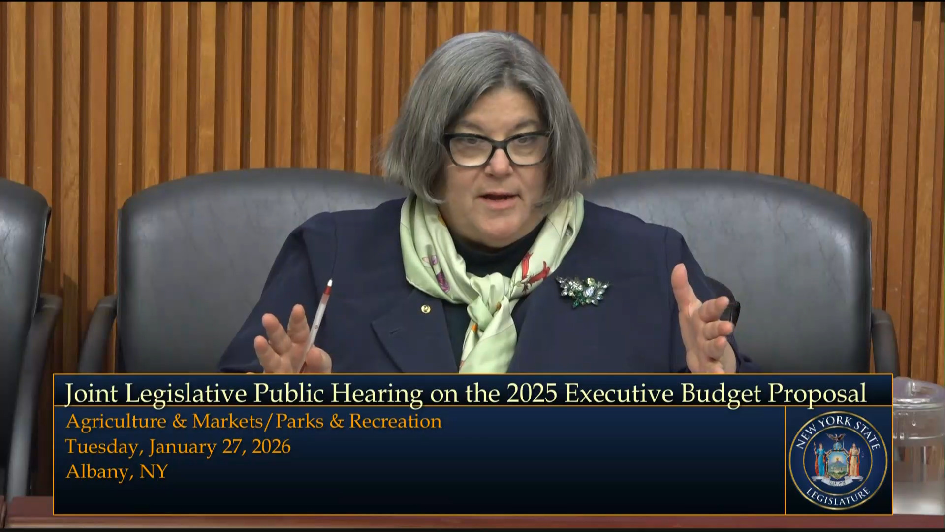 Ag and Markets Commissioner Testifies During Budget Hearing on Agriculture and Tourism