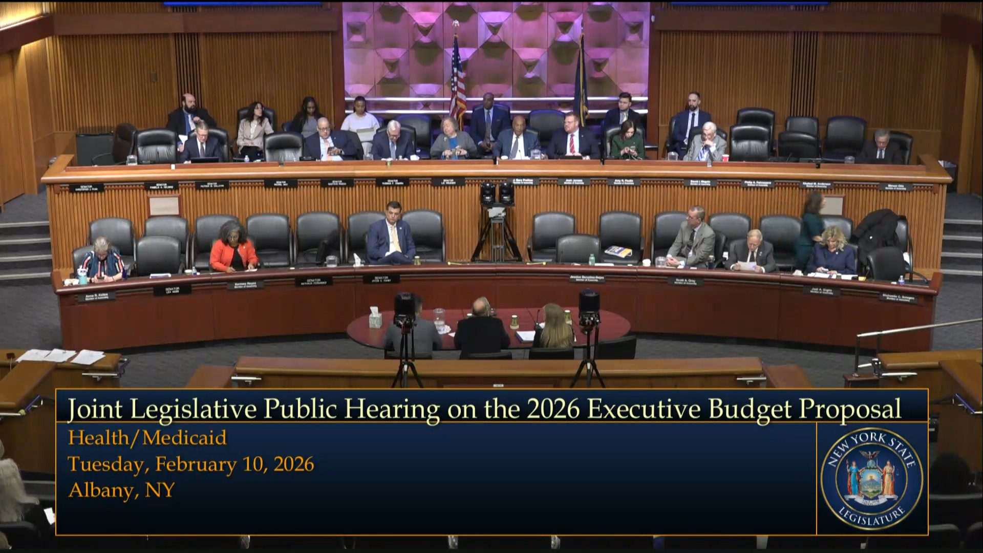 NYS Dept. of Health Officials Testify During Budget Hearing on Health and Medicaid