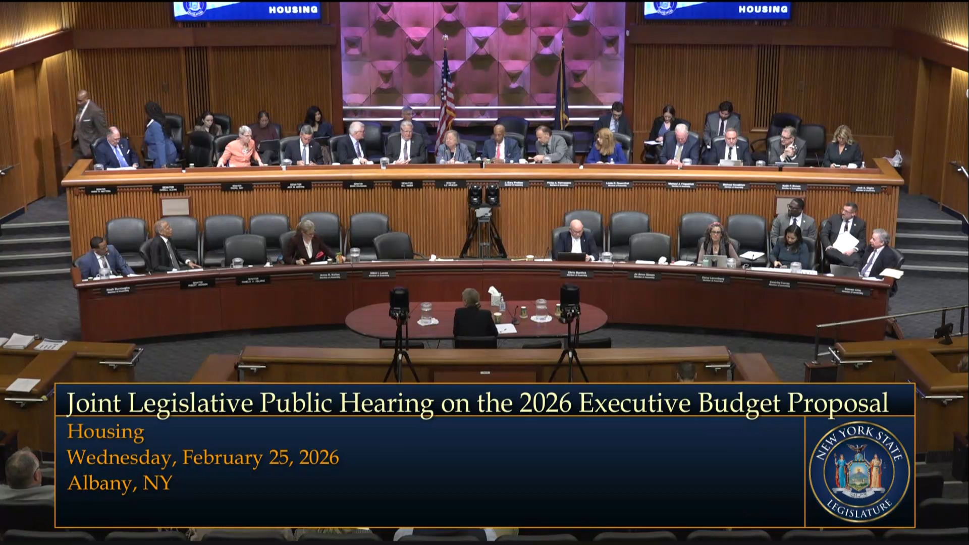 NYS Homes & Community Renewal Commissioner Testifies During Joint Budget Hearing on Housing