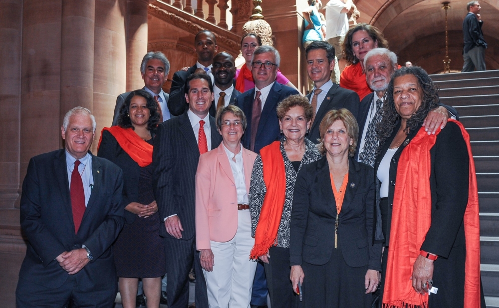 Assemblyman Stirpe wore orange with his Assembly colleagues to raise awareness for the gun violence faced by our communities.