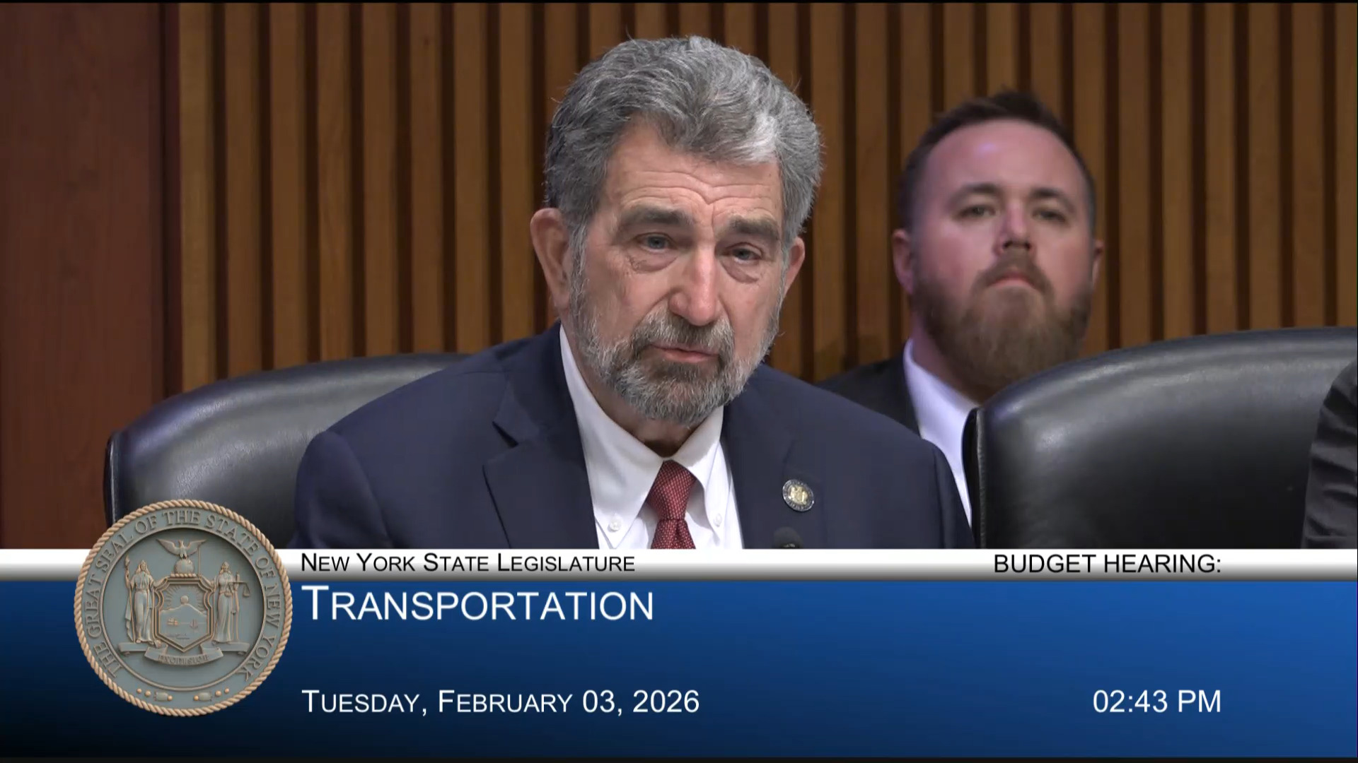 DMV and TWA Heads Testify During a Joint Budget Hearing on Transportation
