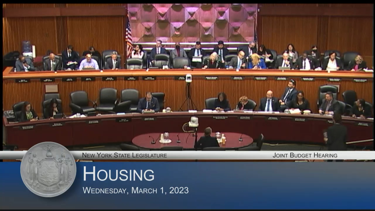 Homes & Community Renewal Commissioner Testifies During Budget Hearing on Housing