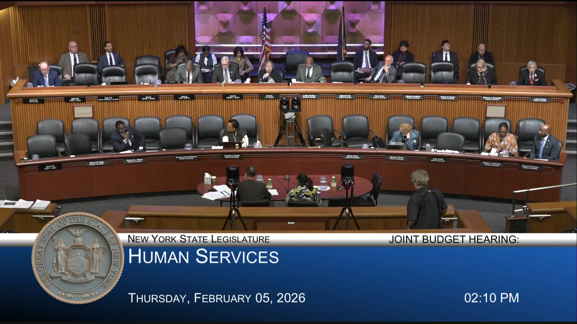 Meeks Questions State Officials During Joint Budget Hearing on Social Services