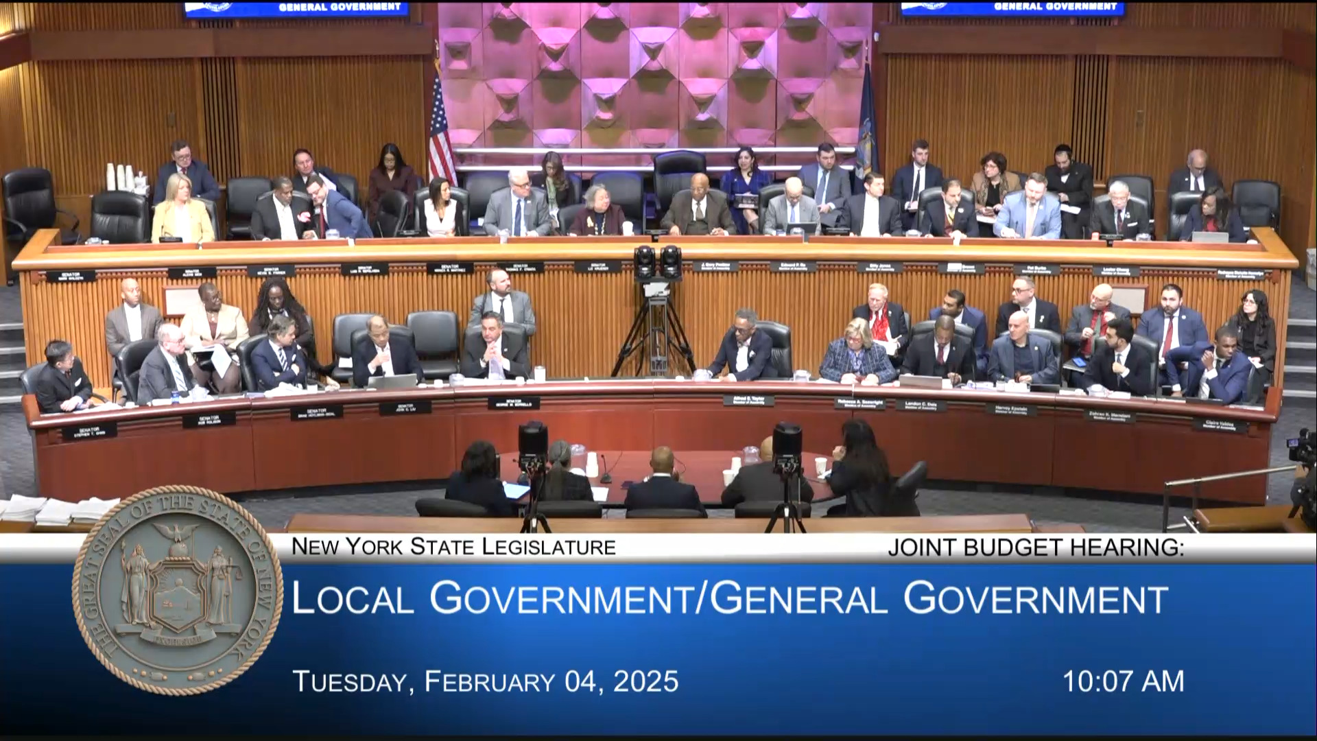 Mayor of NY Testifies During Joint Budget Hearing on Local/General Government