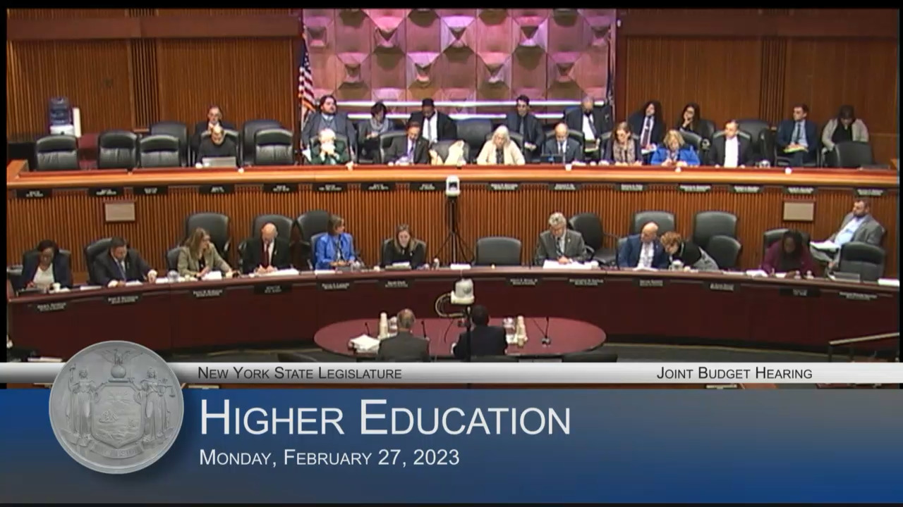 SUNY Chancellor Testifies During Budget hearing on Higher Education