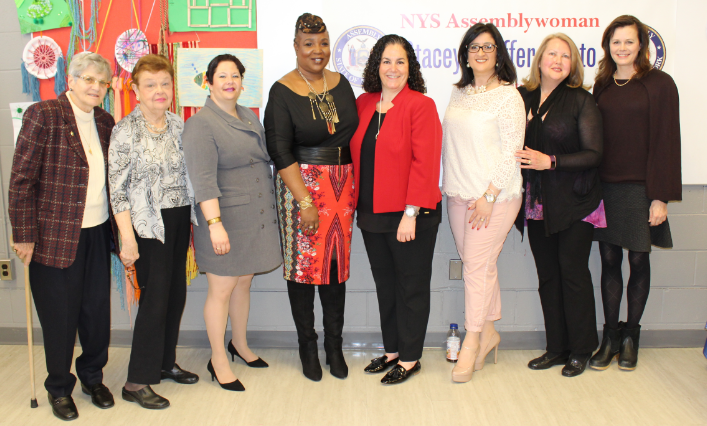 Assemblywoman Stacy Pheffer Amato with the 2018 Women of Distinction Honorees.