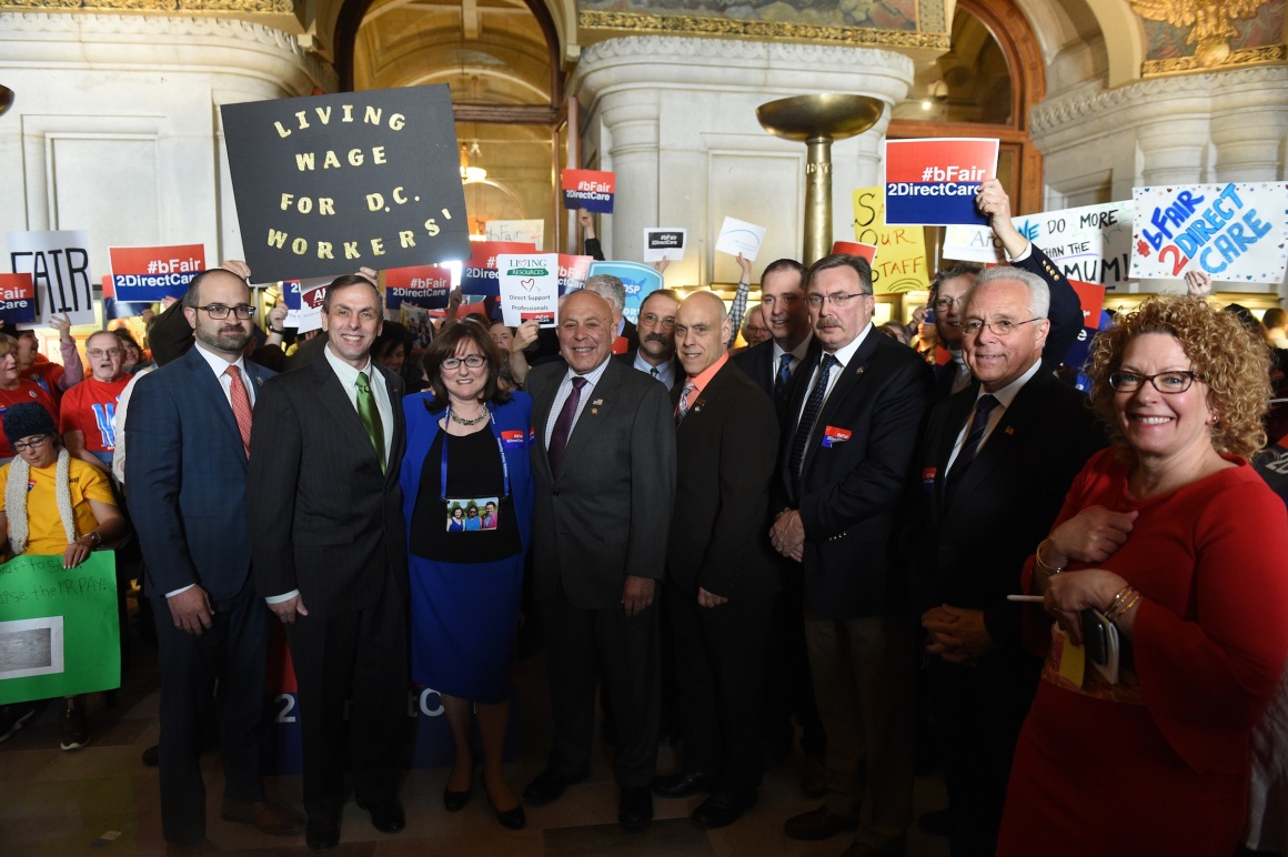 Pictured: Assemblyman Joe DeStefano (R,C,I,Ref-Medford) attends #bfair2DirectCare Rally held in the New York State Capitol War Room on Monday, March 25